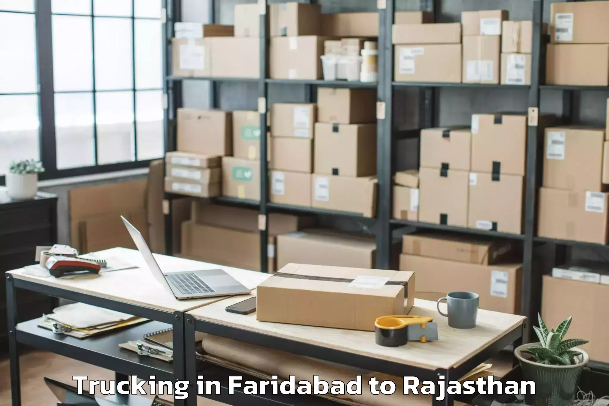 Book Faridabad to Lachhmangarh Sikar Trucking